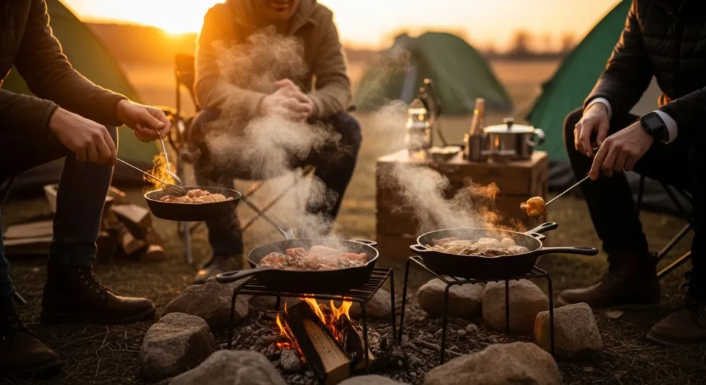 comida para acampamento